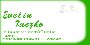 evelin kuczko business card